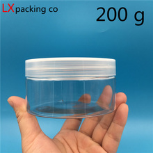 30PCS Free Shipping 200g/ml Clear Lucency Plastic PET Empty Flat Bottle jar with Clear Screw lid Honey Pomad Cosmetic Containers 2024 - buy cheap