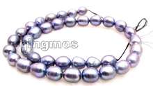 SALE Big 9-10mm Natural Black Freshwater rice Pearl Loose Beads 14"-los588 Wholesale/retail Free shipping 2024 - buy cheap