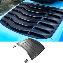 Cortina para janela traseira de plástico pp, saída de ar para ford mustang coupe 2015 e 2016, cor preta 2024 - compre barato