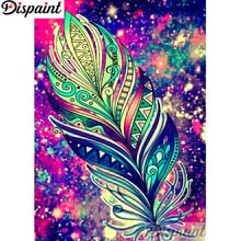 Dispaint Full Square/Round Drill 5D DIY Diamond Painting "Color feather scape" 3D Embroidery Cross Stitch Home Decor Gift A12515 2024 - buy cheap