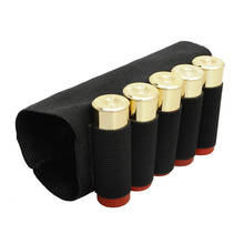 Tactical Shot Gun Pouches 5 Butt cartridges Stock Shell Holder Elastic Fabric Carrier Airsoft Rifle Hunting 2024 - buy cheap