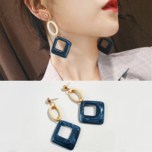 Big Vintage Earrings For Women Gold Color Geometric Statement Earring Retro Temperament Exaggerated Oval Square Earrings Jewelry 2024 - buy cheap