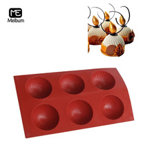 Meibum 6 Cavity Cyclone Hemisphere Silicone Mold DIY Mousse Dessert Cake Mould Chocolate Art Pastry Modle Kitchen Baking Tray 2024 - compre barato
