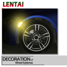 LENTAI 1Set Auto Car Door Wheel Eyebrow 3D Stickers For Kia Rio K2 Ceed Sorento Sportage Hyundai Solaris I30 IX35 Creta Tucson 2024 - buy cheap