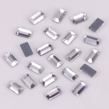 Baguette sin plomo AAA, 2,5x5mm, 3x7mm, pedrería con pegamento térmico y base plana/hierro en cristales de espalda plana 2024 - compra barato