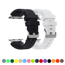 Correa de silicona deportiva para apple watch, banda de 44mm, 40mm, 42mm y 38mm para iwatch series SE/6/5/4/3/2 2024 - compra barato