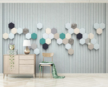 Papel de pared moderno de mosaico geométrico 3d, murales de papel de pared para sala de estar, TV, sofá, pared, dormitorio, cocina, papeles tapiz decoración del hogar 2024 - compra barato