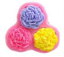 3 Cavities 3.3cm Mini Flower Sculpting Silicone Sugar Resin Craft DIY Moulds gum paste Cake Decorating Fondant Chocolate Mold 2024 - buy cheap