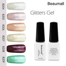 Beaumall Nail Art Gel Shining Glitters Series Colors#B204~B209, 7ml Volume Soak Off UV&LED Gel Lacquers Nail Polishes. 2024 - buy cheap