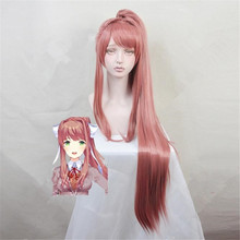 Doki Doki Literature Club! Monika Wigs DDLC  Long Heat Resistant Synthetic Hair Perucas Cosplay Wig  A622 2024 - buy cheap