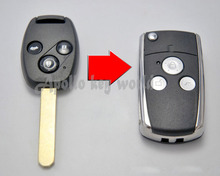 3 BUTTONS MODIFIED FLIP REMOTE KEY SHELL CASE FOR HONDA FIT PILOT CRV ACCORD CIVIC REPLACEMENT FOLDING KEY COVER KEYLESS FOB 2024 - buy cheap