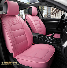 Cute Girl Automobile Seat Covers PU Leather Auto Seat Cushion 5 Seats Full Surrounded Protect Seats Car Decorationaccessories 2024 - buy cheap