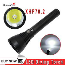 Lanterna de mergulho xhp70.2, led, ultra brilhante, à prova d'água, lâmpada 26650, para mergulho 2024 - compre barato