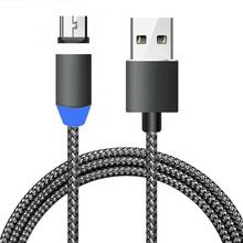 Nylon Braided Magnetic Cable Micro USB Magnectic Cable Data Charge Cable Magnet Fast Charging Cable for Xiaomi, Samsung, Android 2024 - buy cheap