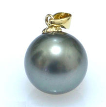 Hot selling free shipping******* HOT Huge AAAA+ 15-16mm Black South Sea Shell Pearl pendant yellow gold 2024 - buy cheap