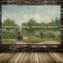 Handpainted Reproduction Vincent Van Gogh Ace Nils Park Of Lovers Famous Oil Painting On Canvas Wall Art Picture For Living Room 2024 - buy cheap