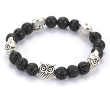 Nuevas llegadas forman vesuvianita piedra búho Con Cuentas buda Pulsera pulsera de la alta calidad para las mujeres joyería SZ0410 2024 - compra barato