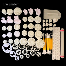 Facemile 68Pcs Fondant Cake Cookie Sugar Craft Decorating Plunger Modelling Tools Set DIY Cake Cutters Molds Sugarcraft 04072 2024 - buy cheap