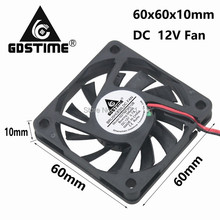 Gdstime DC 12V 6CM 60mm 60x60x10mm Desktop Computer CPU Case Cooling Cooler Fan 2024 - buy cheap