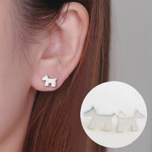 Shuangshuo 2017 Fashion Animal Stud Earrings for Women Cute Small Dog Earrings Punk Pendientes Earings Fashion Jewelry 2024 - buy cheap