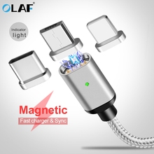 OLAF Magnetic USB Cable for iPhone Xs Max 8 7 6 & USB Type C Cable & Micro USB Cable for iphone Samsung Xiaomi Huawei USB C Cord 2024 - buy cheap