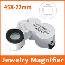 45X 22mm Lens LED Illuminated Jadeite Filter Jewelry Gem Identifying Type Inspecting Magnifier Magnifying Glass Loupe UV Lamp 2024 - buy cheap
