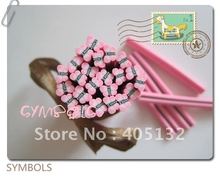 D-01, бесплатная доставка, 100 шт., 5 мм, розовый, в форме бабочки, глиняный трость, маскарадный дизайн ногтей, полимерная глина, трость 2024 - купить недорого