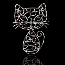 Лучший подарок для девочек, модная винтажная пустотелая Милая брошь в виде кота, подарок на Новый год и Рождество 2024 - купить недорого