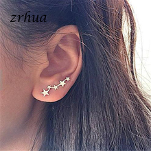 ZRHUA New Fashion accessories simple star stud earring gift for women girl Jewelry Wholesale Bohemian Cute Stud Earrings 2024 - buy cheap