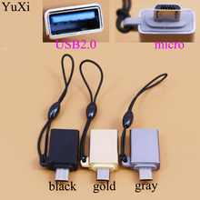 YuXi Micro USB To USB 2.0 OTG Adapter For Samsung Xiaomi Android Mobile Phone Mini Portable Micro usb OTG Adapter Converter Hub 2024 - buy cheap