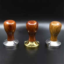 51mm/58mm Coffee Tamper Red Sandalwood Thread Base 304Stainless Steel Coffee Powder Hammer Espresso Cafe Barista Accessories 2024 - buy cheap