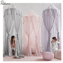 2018 Brand New Newborn Kid Baby Bed Canopy Bedcover Mosquito Net Curtain Bedding Round Dome Tent Cotton Bed Canopy + Accessories 2024 - buy cheap