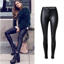Fashion Plus Size Black Skinny High Waist Pants women Coating faux Leather Pant Pantalon Femme Taille Haute Pantalones Mujer 2024 - buy cheap
