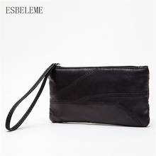 2019 Fashion Women Envelope Bag Black Ladies Genuine Leather Day Clutches Zipper Casual Solid Soft Party Bags For Female HG003 2024 - buy cheap