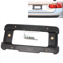 Black ABS Car Rear License Plate Holder Bracket Mount Frame Universal Fit for ALL EU Imported Auto License Plate Frame Tag Cover 2024 - buy cheap