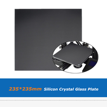 Placa de vidro aquecido para impressora 3d, 235*235mm, preto, cristal de carbono, plataforma de construção temperada ultrafina 2024 - compre barato