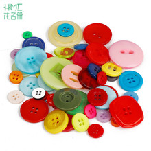 New 100Pcs Colorful Resin Round Shape Apparel Sewing Buttons for Kids Clothes Scrapbooking Decorative Handmade DIY Accessories 2024 - buy cheap