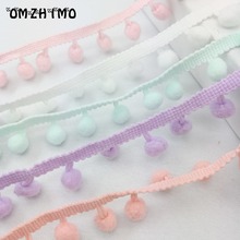 Lace Fabric 5 yard 1cm Sewing Accessories Pompom Trim Pom Pom Decoration Tassel Ball Fringe Ribbon DIY Material Apparel 2024 - buy cheap