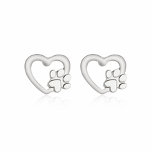 RONGQING 1pair Heart Stud Earrings 2019 New Arrival Fashion Animal Cat footprints Stud Earrings for Women Party Gift 2024 - buy cheap