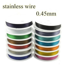 7 colors Stainless Steel craft wire 0.38/0.45mm round DIY jewelery beading necklace accessory free shipping 150m 2024 - buy cheap