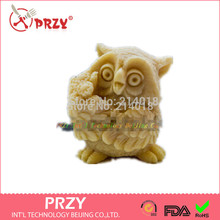 DIY Sell hot 3D owl  shaped  silicone soap  mold   fondant Cake decoration mold Handmade soap mold 2024 - buy cheap
