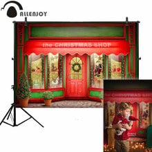Allenjoy Christmas shop photography background tree store toy party kid backdrop photocall photoshoot prop newborn photobooth 2024 - buy cheap
