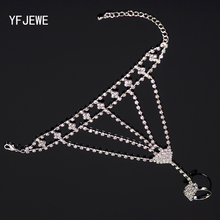 Yfjewe pulseira feminina com cristais, pulseira estilosa de aço inoxidável redonda full strass # b116 2024 - compre barato