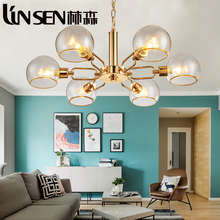 Post-modern personality designer creative multi-glass ball pendant light nordic magic beans bubble molecules LED pendant lamp 2024 - buy cheap