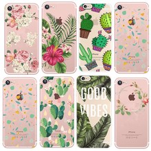 For iphone 6 6S 7 8 Plus 5 5S SE X XS MAX XR Case Soft TPU Silikon Flower leaf Patterned Cover For iphone 7 Funda Coque 2024 - buy cheap