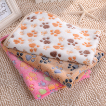 Cute Warm Pet Bed Mat Cover Small Medium Large Towl Paw Handcrafted Print Cat Dog Fleece Soft Blanket Puppy Winter Pet Supplies 2024 - buy cheap