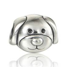 Original 925 Sterling Silver Animal Charm Devoted Dog Beads For Women Bracelet DIY Jewelry Making Fit Pandora Bracelets 2024 - buy cheap