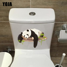 YOJA 24X15.5CM Modern Home Decor Toilet Decal Wall Sticker Cartoon Animal Panda T3-1135 2024 - buy cheap