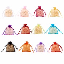 200pcs 8x10cm 10x12cm Mixed Color Organza Drawstring Bags Pouches for Jewelry Packing Wedding Gift bags Candy Bags 2024 - buy cheap