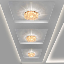Современные хрустальные светодиодные потолочные светильники, Светильники для помещений, lamparas de techo, 5 Вт, светодиодные коридорные фойе потолочные светильники, домашний декор 2024 - купить недорого